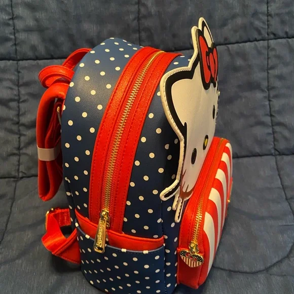 Hello Kitty Patriotic Loungefly Mini Backpack - Picture 7 of 9